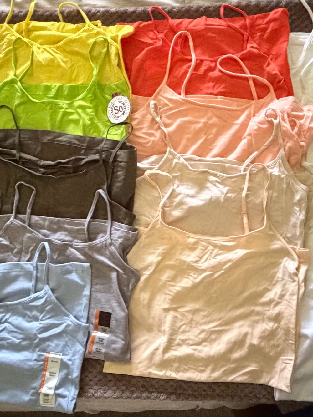 Women’s Cotton Blend Cami Tank Top Set (19) - Assorted Colors